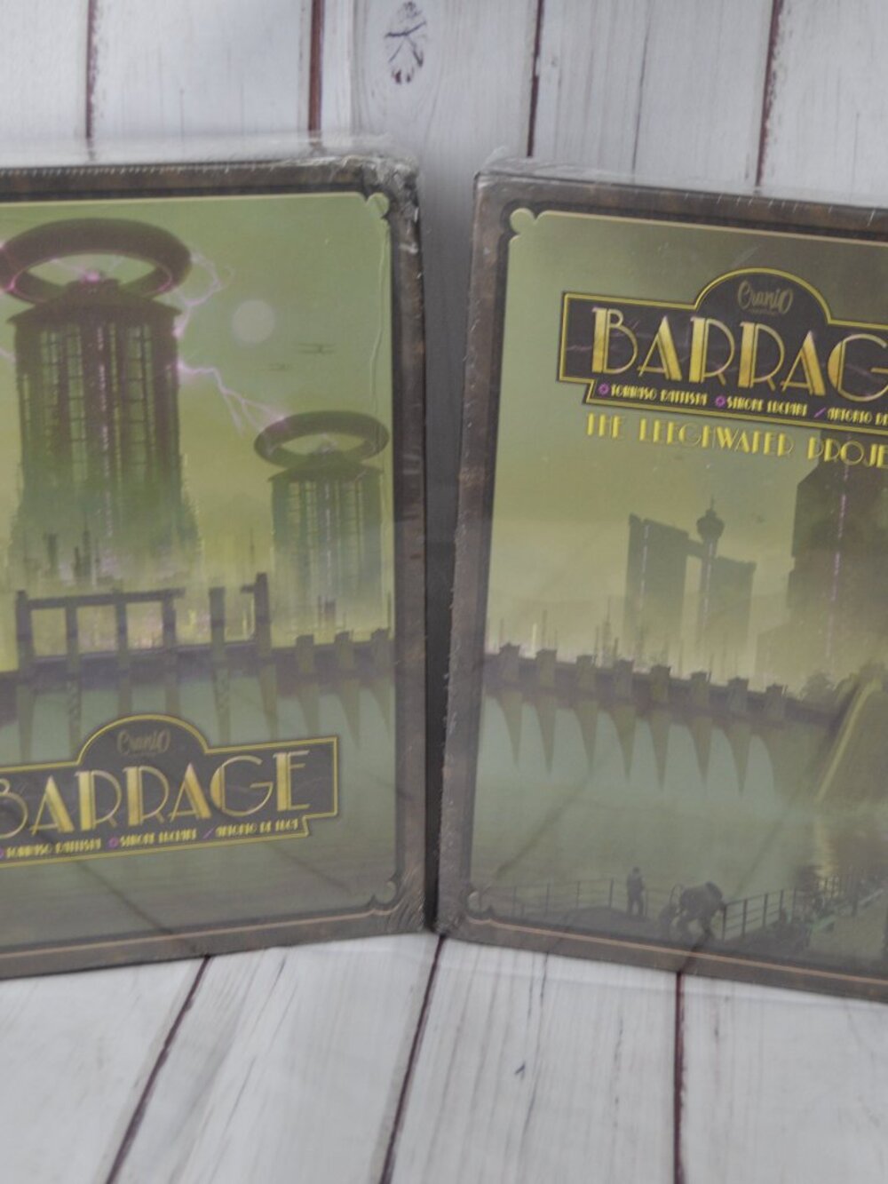 Barrage Board Game + Leeghwater Project Factory Sealed NEW